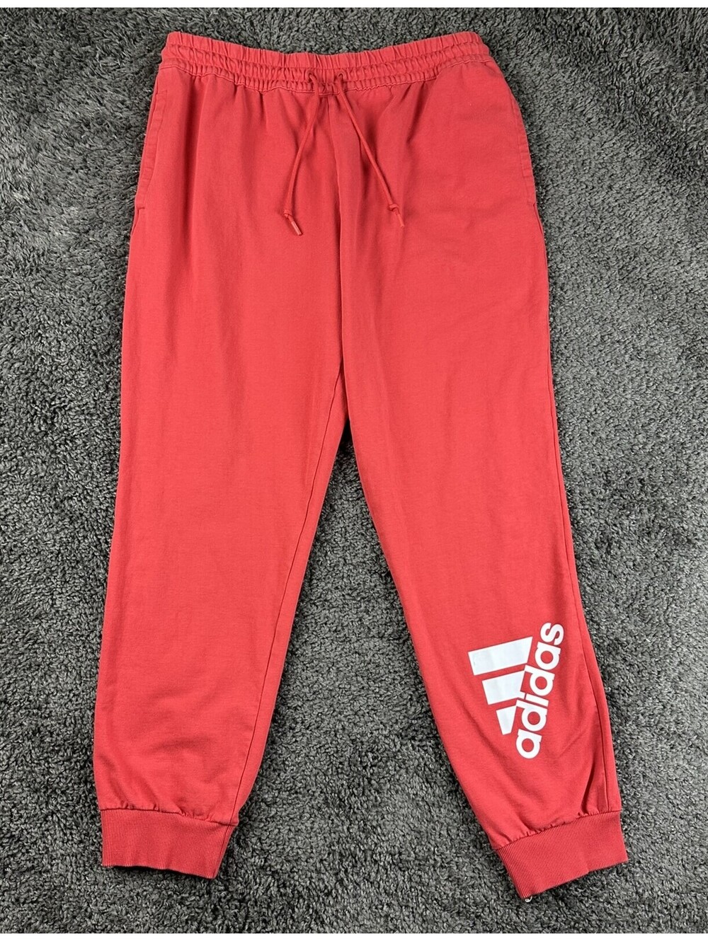 Adidas Mens Large Red Post Game Lite French Terry Joggers Sweatpants GG2331